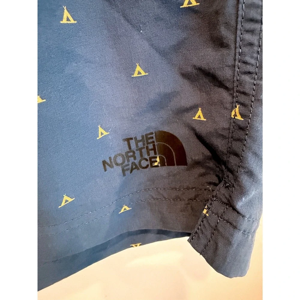 The North Face Mens Blue FlashDry Tent Print Hiking Shorts Large 8